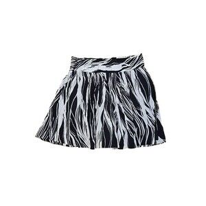 Liz Claiborne Mini Skirt Womens L Full Black White Floral Pockets Full Short